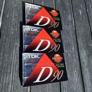 TDK D90 Standard Audio Cassette (A00808-20) (3) Tapes